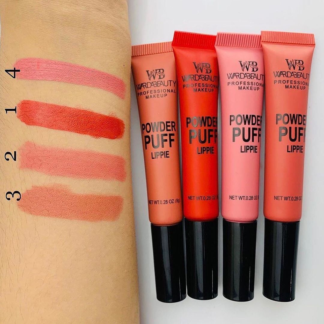 4 Pcs Creamy Puff Liquid Blush Highly Pigment For Cheek.